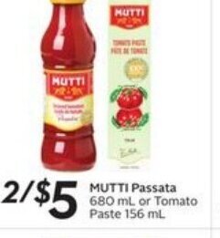 Sobeys Mutti passata offer