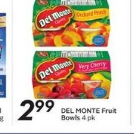 Sobeys Del monte Fruit offer