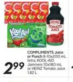Sobeys Compliments Juice or punch offer