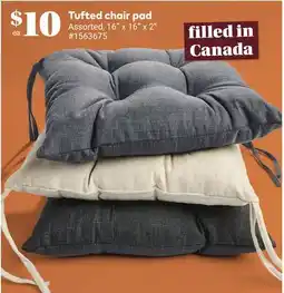 Giant Tiger Tufted chair pad offer