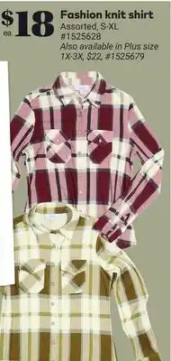 Giant Tiger Fashion knit shirt offer