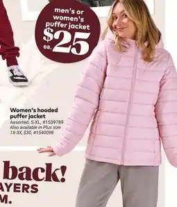 Giant Tiger women's puffer jacket offer