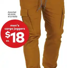Giant Tiger men's cargo joggers offer
