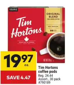 Giant Tiger Tim Hortons coffee pods offer