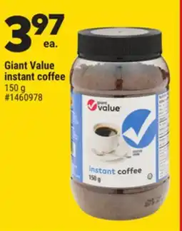 Giant Tiger Giant Value instant coffee offer