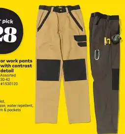 Giant Tiger Work pants with contrast detail offer