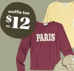 Giant Tiger waffle tee offer