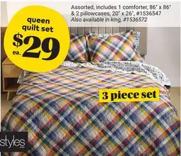 Giant Tiger Queen quilt set offer