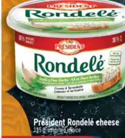 Marché Adonis Président Rondelé cheese offer