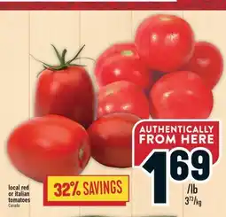Marché Adonis Local red or italian tomatoes offer