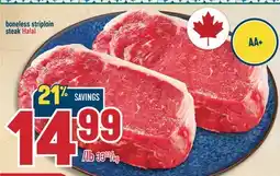 Marché Adonis boneless striploin steak Halal offer