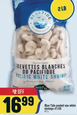 Marché Adonis Blue Tide peeled raw white shrimps 41/50 offer