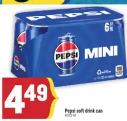 Marché Adonis Pepsi soft drink can offer