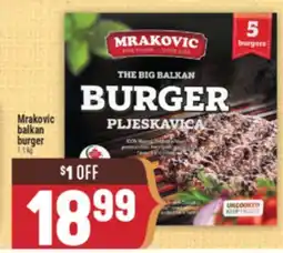 Marché Adonis Mrakovic balkan burger offer