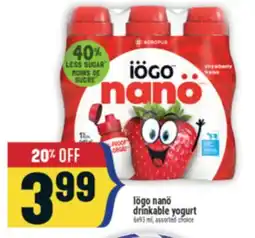 Marché Adonis Iögo nanö drinkable yogurt offer