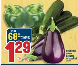 Marché Adonis Eggplants, green peppers or zucchini offer