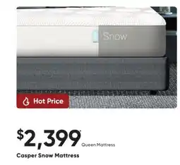 Sleep Country Casper Snow Mattress offer