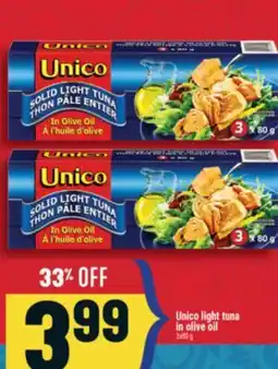 Marché Adonis UNICO LIGHT TUNA IN OLIVE OIL offer