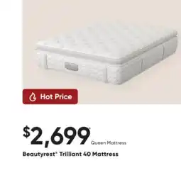 Sleep Country Beautyrest Trilliant 40 Mattress offer