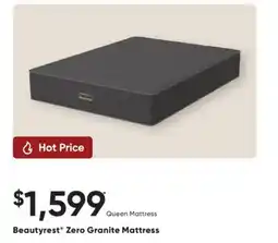 Sleep Country Beautyrest Zero Granite Mattress offer