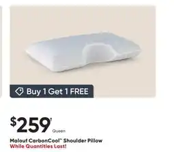 Sleep Country Malouf CarbonCool Shoulder Pillow offer