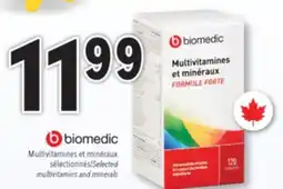 Familiprix BIOMEDIC Selected multivitamins and minerals offer