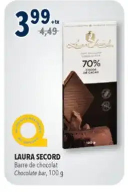 Familiprix LAURA SECORD Chocolate bar, 100 g offer