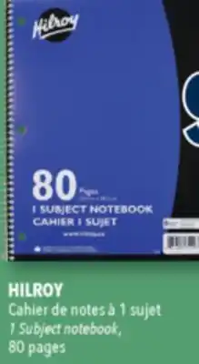 Familiprix HILROY, 1 Subject notebook, 80 pages offer