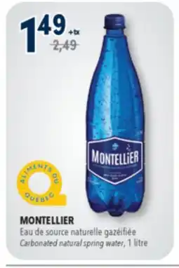Familiprix MONTELLIER Carbonated natural spring water, 1litre offer