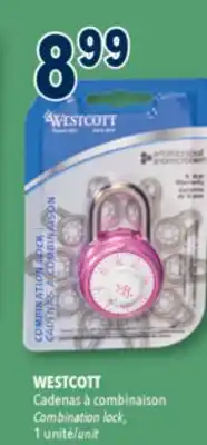 Familiprix WESTCOTT Combination lock, 1 unit offer