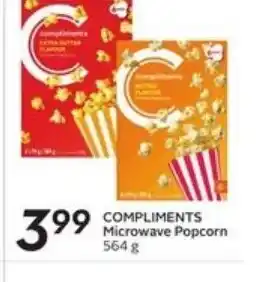 Sobeys Compliments Microwave Popcorn offer