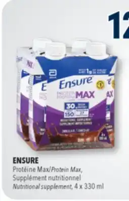Familiprix ENSURE Protein Max, Nutritional supplement, 4 x 330 ml offer
