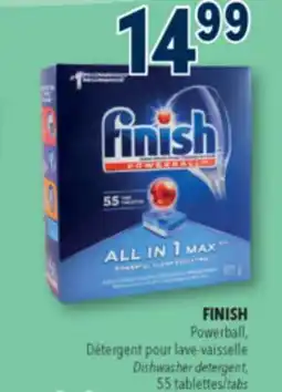 Familiprix FINISH, Powerball, Dishwasher detergent, 55 tabs offer