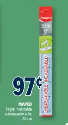 Familiprix MAPED Unbreakable ruler, 30cm offer