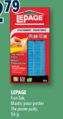 Familiprix LEPAGE Fun-Tak, Mastic pour poster The poster putty, 56 g offer