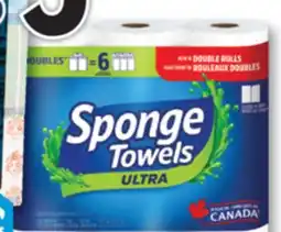 Familiprix SPONGE TOWELS, Ultra or Ultra Pro, Paper towels, 3 double rolls offer