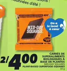 IGA MID-DAY SQUARES PLANT-BASED SUPERFOOD SQUARES offer