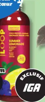 IGA LOOP COLD-PRESSED FRESH JUICE offer