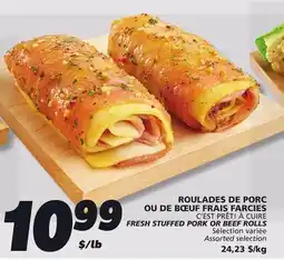 IGA C'EST PRÊT! À CUIRE FRESH STUFFED PORK OR BEEF ROLLS offer