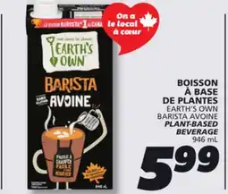 IGA EARTH'S OWN BARISTA AVOINE PLANT-BASED BEVERAGE offer