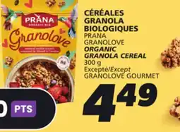 IGA PRANA GRANOLOVE ORGANIC GRANOLA CEREAL offer