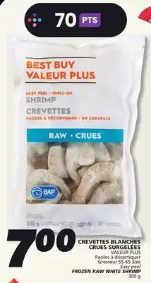 IGA VALEUR PLUS FROZEN RAW WHITE SHRIMP offer