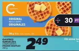 IGA COMPLIMENTS FROZEN WAFFLES offer