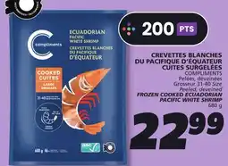 IGA COMPLIMENTS FROZEN COOKED ECUADORIAN PACIFIC WHITE SHRIMP offer
