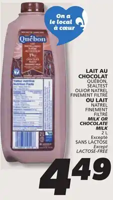 IGA CHOCOLATE MILK offer