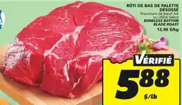 IGA BONELESS BOTTOM BLADE ROAST offer