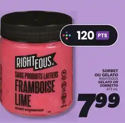 IGA RIGHTEOUS GELATO OR SORBETTO offer