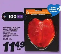 IGA RICARDO FRESH BONELESS SEASONED CHICKEN BREAST offer