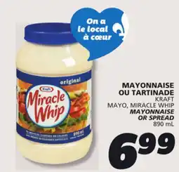 IGA KRAFT MAYO, MIRACLE WHIP MAYONNAISE OR SPREAD offer