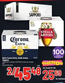 Metro BIÈRE CORONA EXTRA, STELLA ARTOIS, SAPPORO | BEER offer